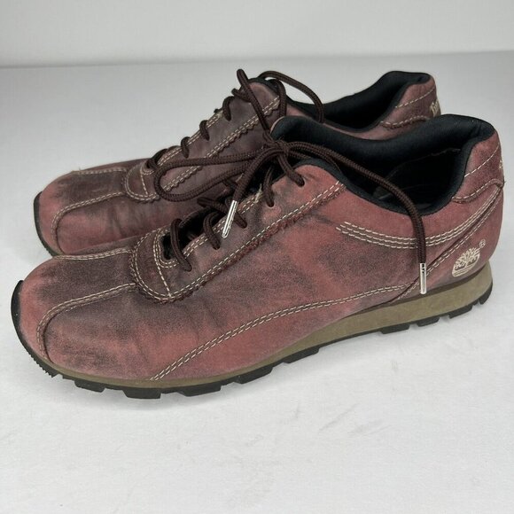 Timberland Modely Mauve Leather Womens Size 7 Casual Lace-Up Sneakers - Picture 1 of 9